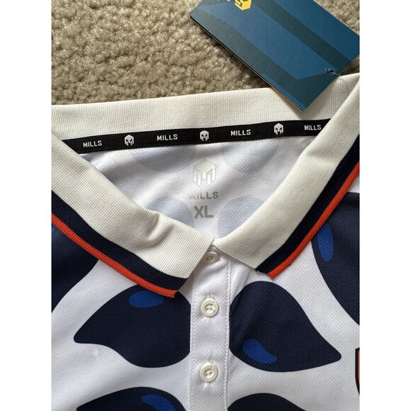 Mills Polo Vezzoezz Golf Polo Anti Static Shirt Men’s Size X-Large New NWTs - Picture 3 of 9